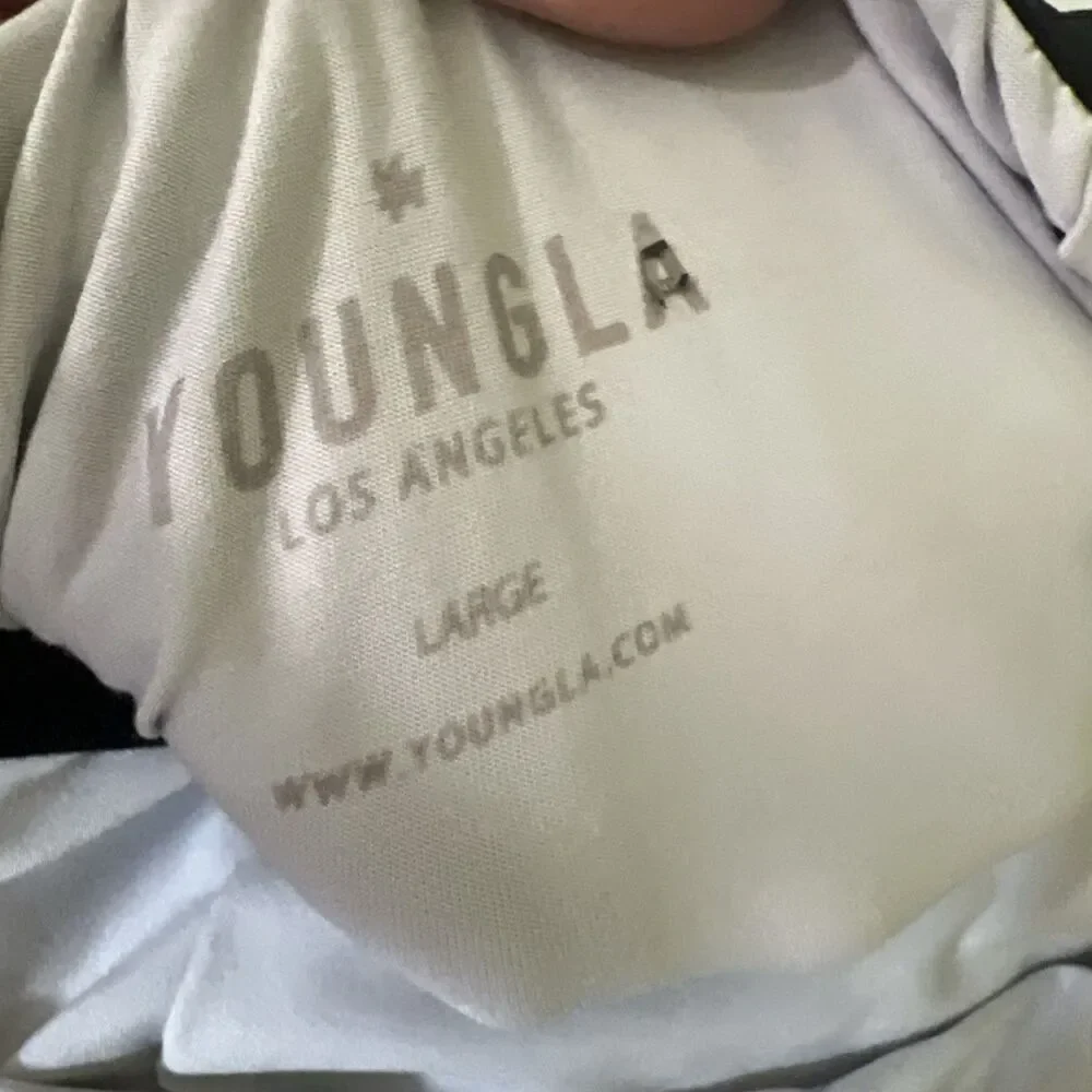 YOUNGLA Lined Cargo Shorts Men’s Small Blue Drawstring